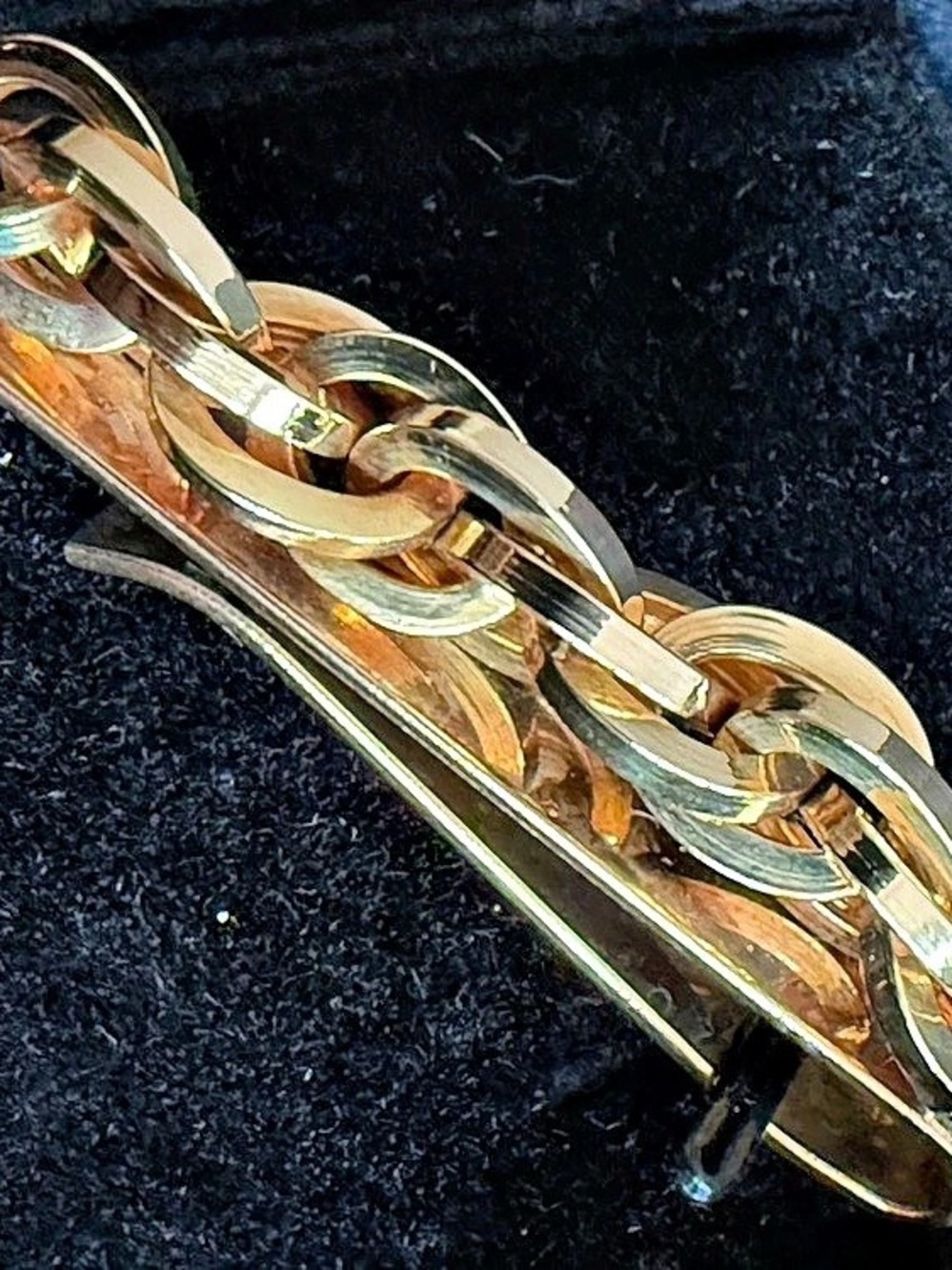 10kb Gold Chain Tie Pin